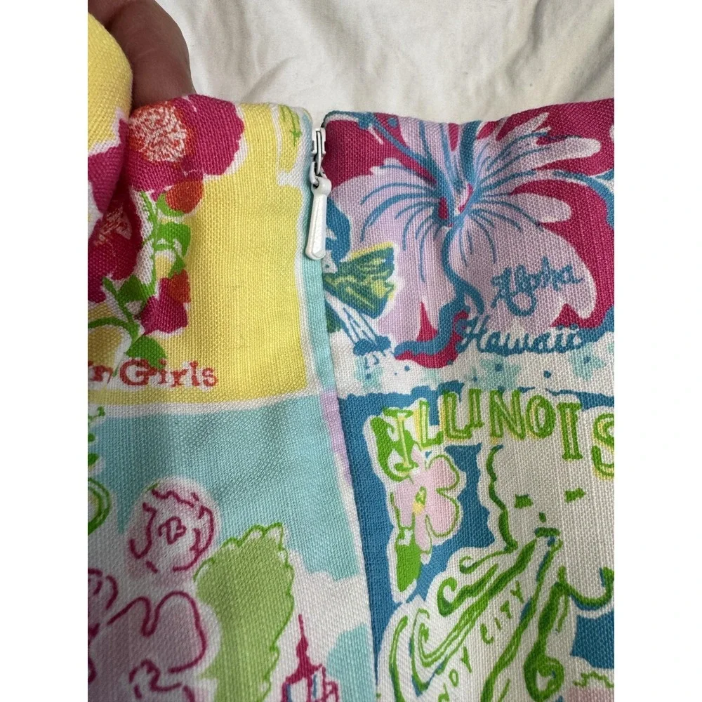 Lilly Pulitzer Dress Women's 4 State of Mind Patchwork Strapless Sundress Preppy - Picture 4 of 16